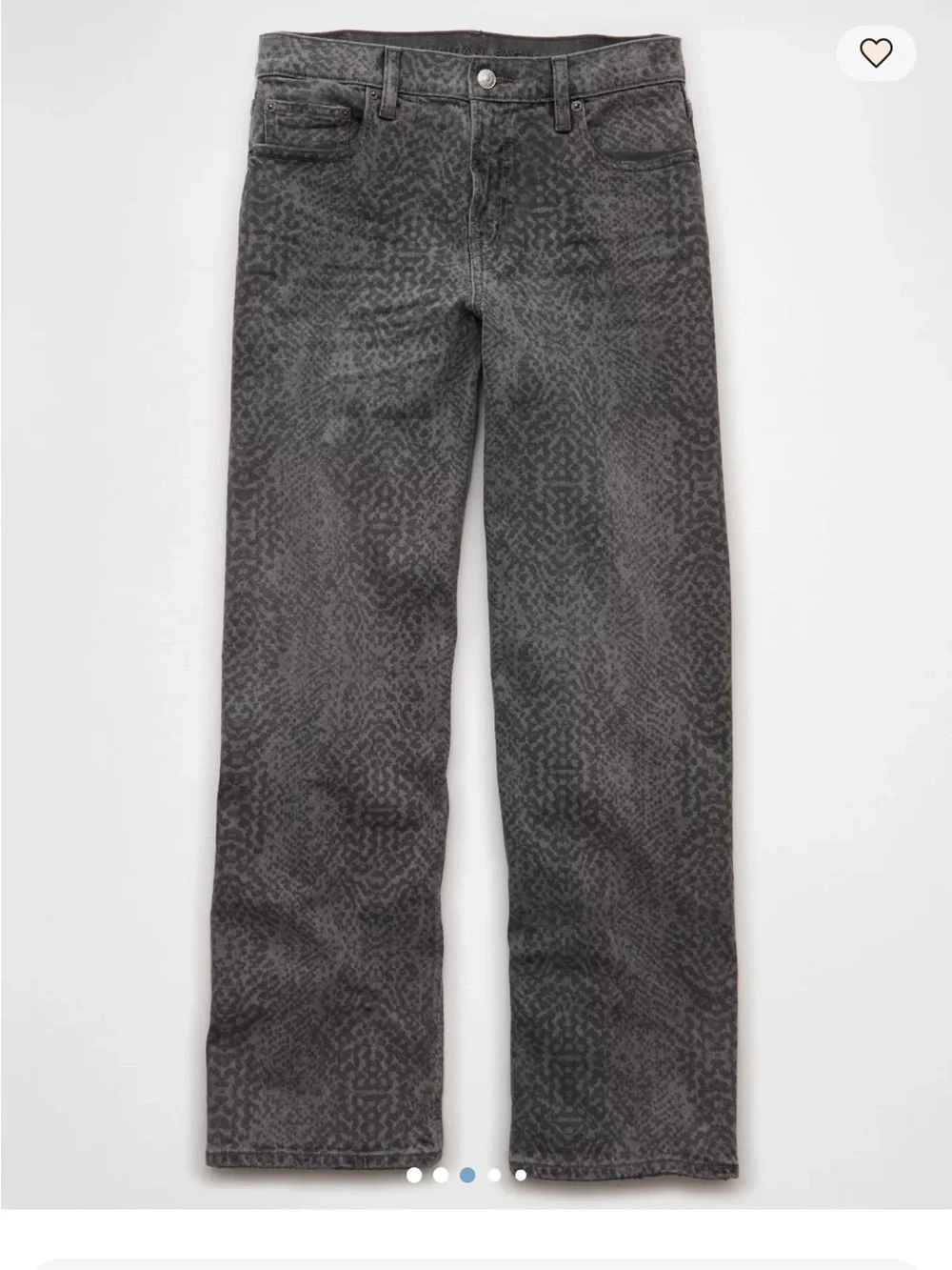NWT AE Stretch Snake Print High-Waisted Stovepipe Jean (flawed)